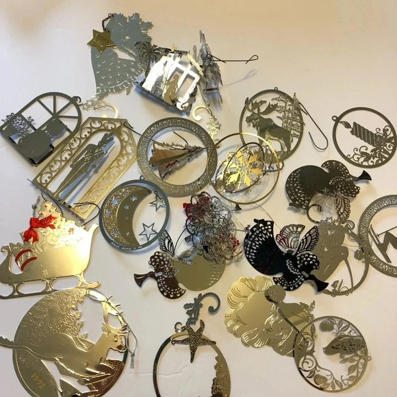 Vintage Christmas ornaments Thin Silver - Picture 7 of 7